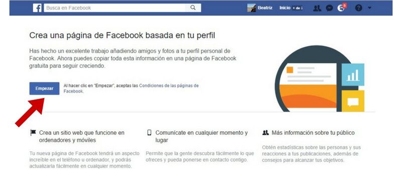 migracion de perfil a fan page