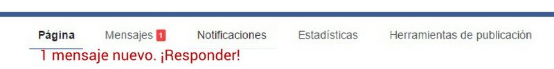 notificación mensaje fan page
